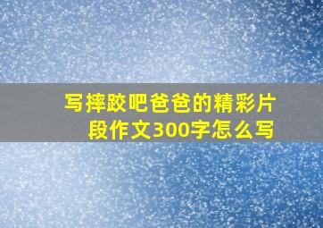 写摔跤吧爸爸的精彩片段作文300字怎么写