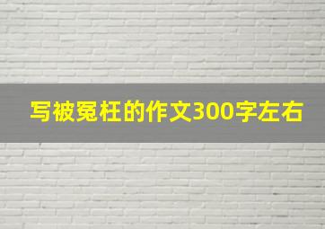 写被冤枉的作文300字左右