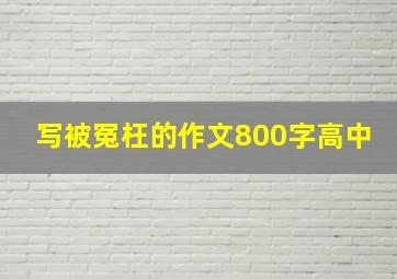 写被冤枉的作文800字高中