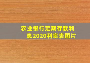 农业银行定期存款利息2020利率表图片