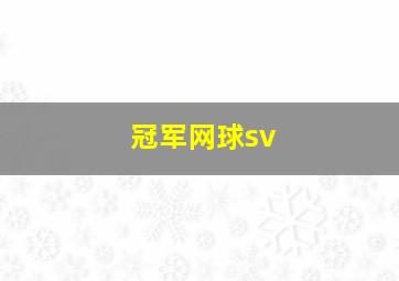 冠军网球sv