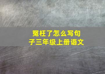 冤枉了怎么写句子三年级上册语文