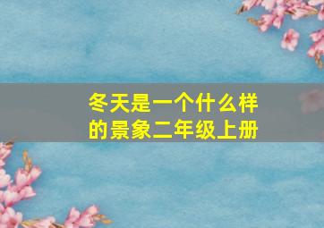 冬天是一个什么样的景象二年级上册