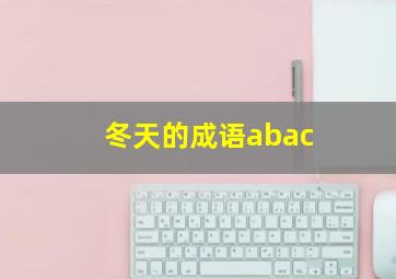 冬天的成语abac