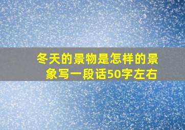 冬天的景物是怎样的景象写一段话50字左右