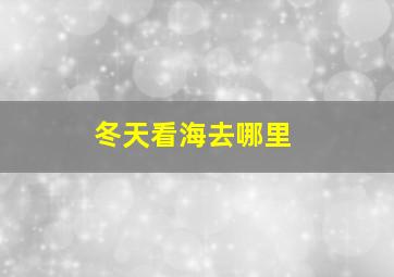 冬天看海去哪里