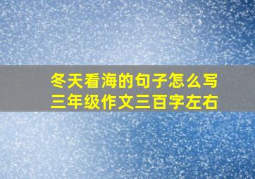 冬天看海的句子怎么写三年级作文三百字左右