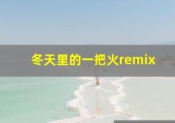 冬天里的一把火remix