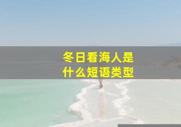 冬日看海人是什么短语类型