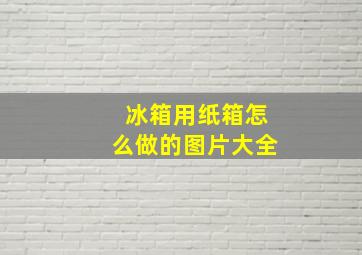 冰箱用纸箱怎么做的图片大全