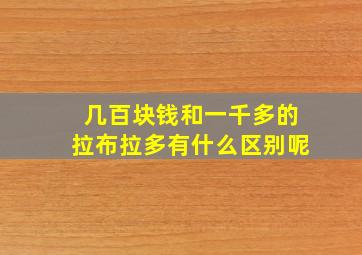 几百块钱和一千多的拉布拉多有什么区别呢