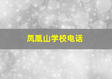 凤凰山学校电话