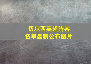 切尔西英超阵容名单最新公布图片