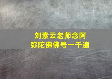 刘素云老师念阿弥陀佛佛号一千遍