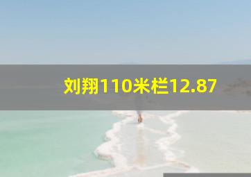 刘翔110米栏12.87