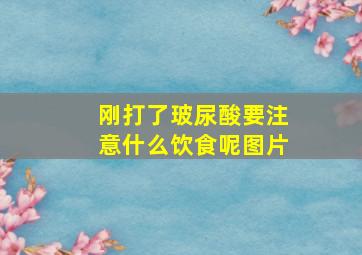 刚打了玻尿酸要注意什么饮食呢图片