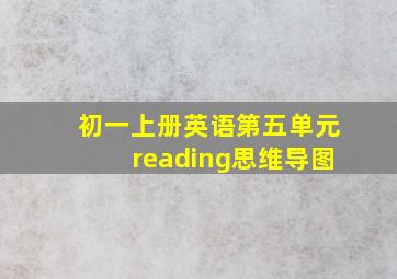 初一上册英语第五单元reading思维导图