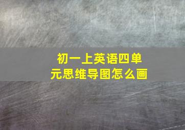 初一上英语四单元思维导图怎么画