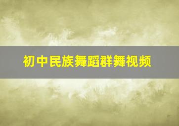 初中民族舞蹈群舞视频