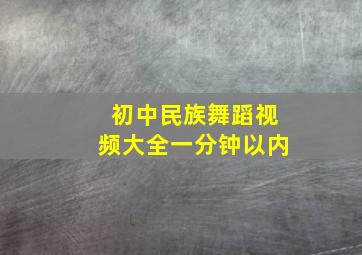 初中民族舞蹈视频大全一分钟以内