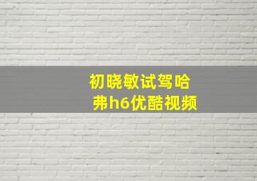 初晓敏试驾哈弗h6优酷视频