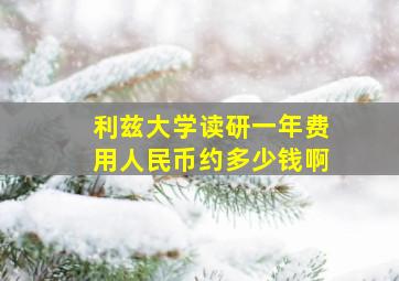 利兹大学读研一年费用人民币约多少钱啊