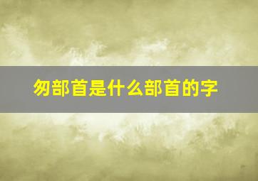 匆部首是什么部首的字