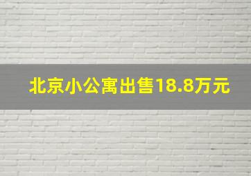 北京小公寓出售18.8万元