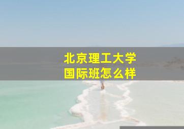 北京理工大学国际班怎么样