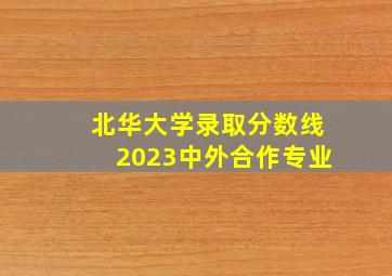 北华大学录取分数线2023中外合作专业