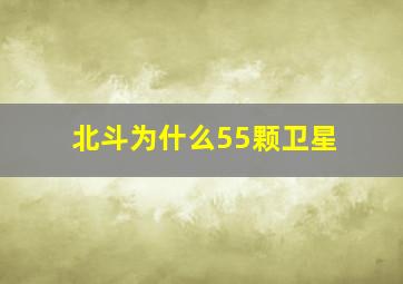 北斗为什么55颗卫星