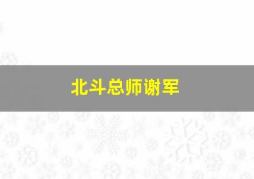 北斗总师谢军