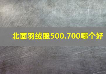 北面羽绒服500.700哪个好