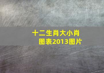 十二生肖大小肖图表2013图片