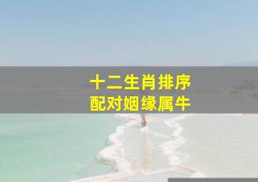 十二生肖排序配对姻缘属牛