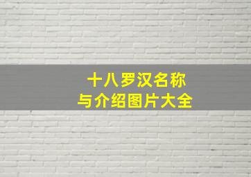 十八罗汉名称与介绍图片大全