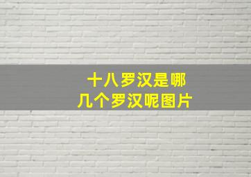 十八罗汉是哪几个罗汉呢图片