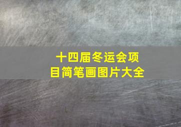 十四届冬运会项目简笔画图片大全