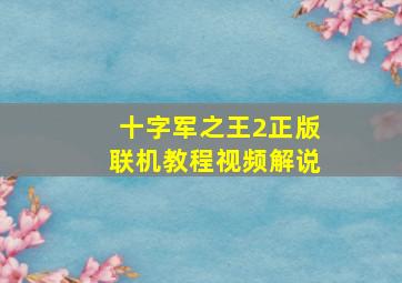 十字军之王2正版联机教程视频解说