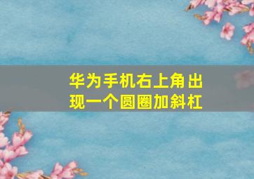 华为手机右上角出现一个圆圈加斜杠