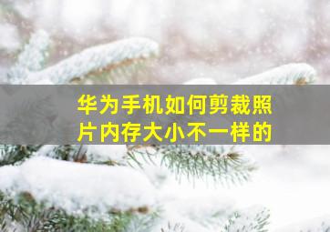 华为手机如何剪裁照片内存大小不一样的