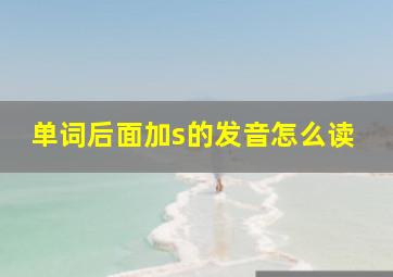 单词后面加s的发音怎么读