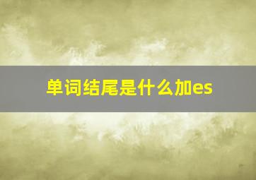 单词结尾是什么加es