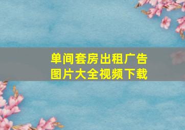 单间套房出租广告图片大全视频下载