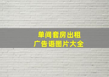 单间套房出租广告语图片大全