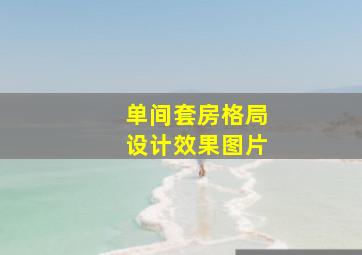 单间套房格局设计效果图片