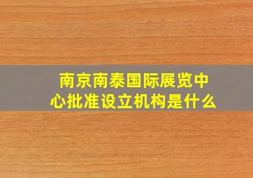 南京南泰国际展览中心批准设立机构是什么