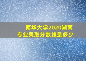 南华大学2020湖南专业录取分数线是多少