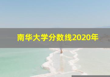 南华大学分数线2020年