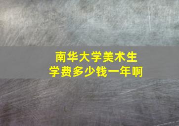 南华大学美术生学费多少钱一年啊